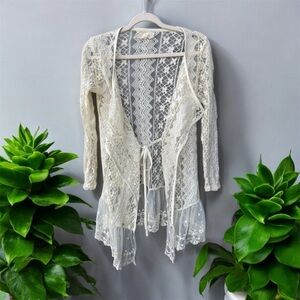 A’reve Romantic Lacy Cardigan Small